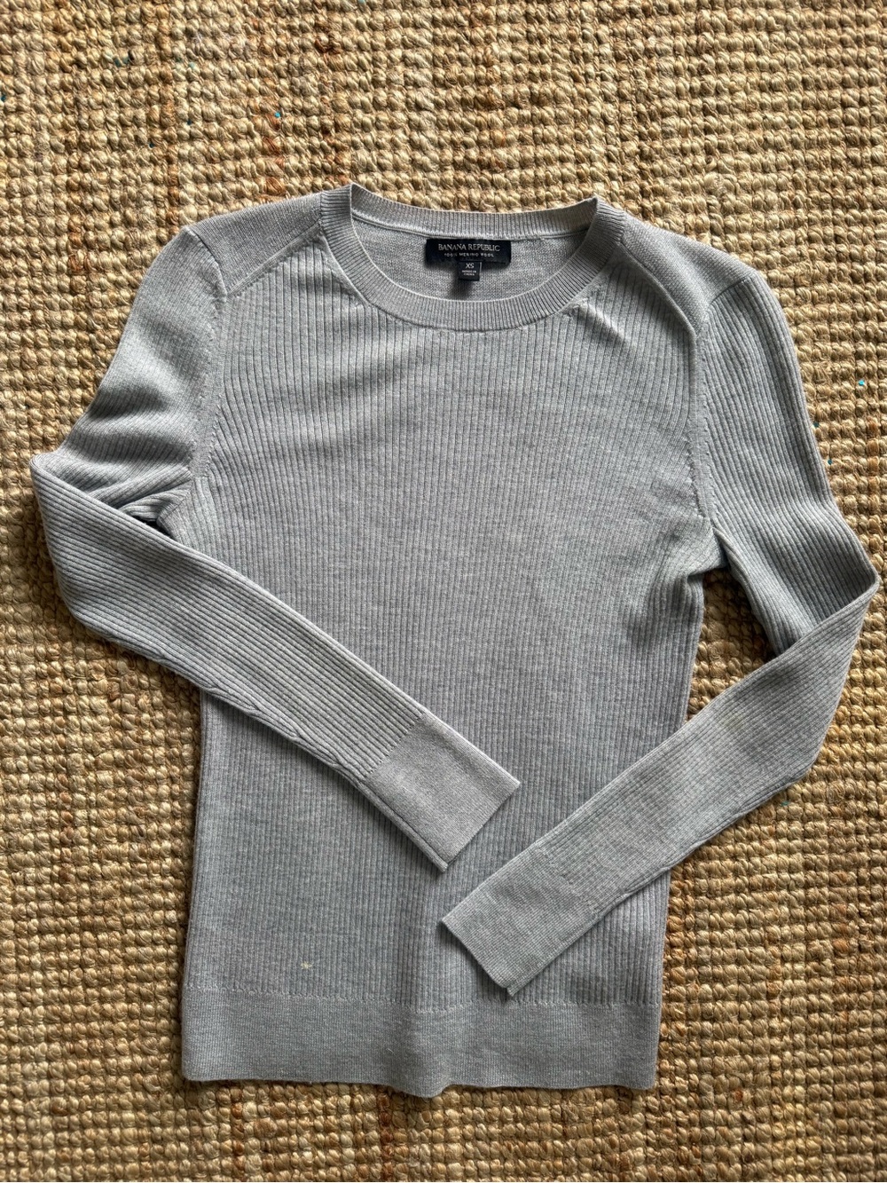 Banana Republic 100% Merino Wool Ribbed Sweater | XS